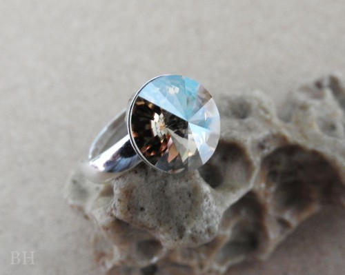 pierscionek-srebrny-Rivoli-Swarovski-Golden-Shadow-srebro-925