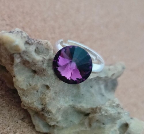 Pierscionek-srebrny-Rivoli-Krysztal-Swarovski-Amethyst-srebro-925