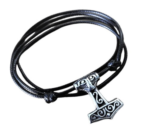 naszyjnik-stalowy-na-sznurku-mlot-Thora