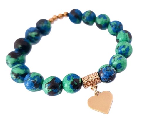 Bransoletka-z-turkusu-zielonego-z-personalizowana-zawieszka-stal-tytanowa