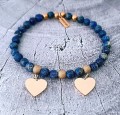 Bransoletka-z-Lapis-Lazuli-z-dwoma-serduszkami-stal-tytanowa-wlasny-grawer
