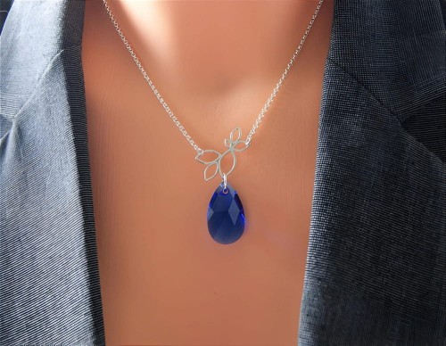 Srebrny-naszyjnik-listki-migdal-Swarovski-Majestic-Blue-srebro-925