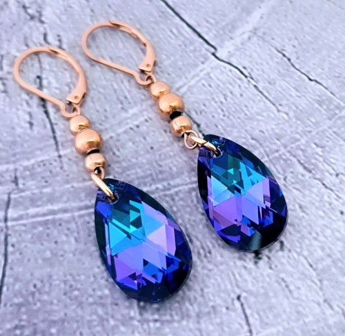 Pozlacane-kolczyki-Swarovski-Migdal-Heliotrope