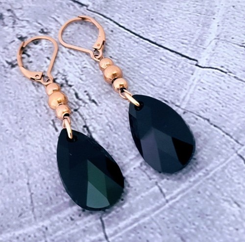 Pozlacane-kolczyki-Swarovski-Migdal-Jet