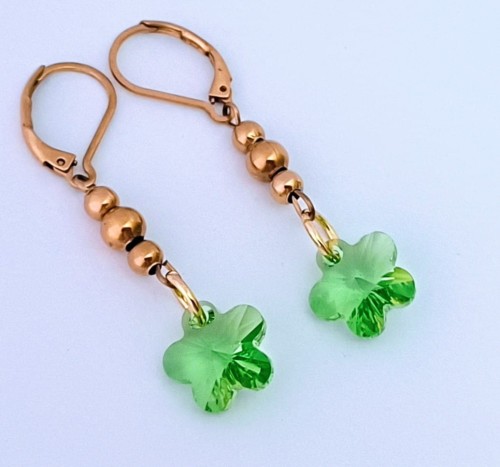 Pozlacane-kolczyki-Swarovski-Flower-Peridot