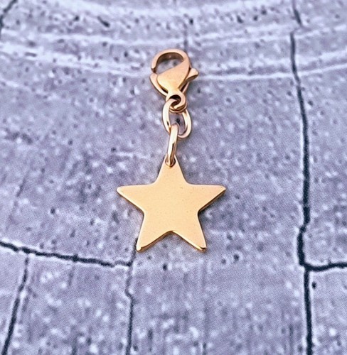 Zawieszka-stalowa-charms-zlota-gwiazdka