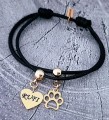 Stalowa-bransoletka-charms-zlota-lapka-i-serce-na-grubym-sznurku