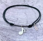 Bransoletka Stalowa na Rękę / Nogę Cienki Sznurek z Nutką / 20 Kolorów 