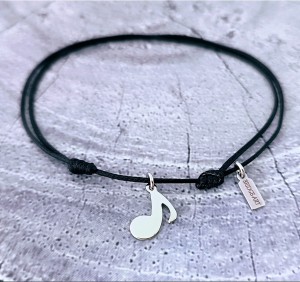 Bransoletka Stalowa na Rękę / Nogę Cienki Sznurek z Nutką / 20 Kolorów 