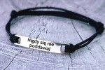 Bransoletka Blaszka z TWOIM NAPISEM Stal Szlachetna Grawer Gratis 34 Kolory
