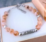 Bransoletka Uniseks z Naturalnego Cytrynu ze Słupkiem | Grawer Gratis