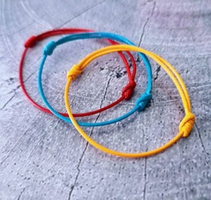 Wodoodporna Bransoletka Sznurkowa Cienki Sznurek 1mm dla Dziecka / 18 Kolorów