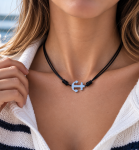 Naszyjnik Wodoodporny Choker Uniseks z Kotwicą Stal Szlachetna 