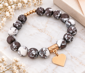 Bransoletka z Jaspisu z Personalizowaną Zawieszką | Grawer Gratis