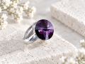 Pierscionek-srebrny-Rivoli-Swarovski-Elements-Amethyst-srebro-925