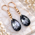 Pozlacane-kolczyki-Swarovski-Elements-Migdal-Silver-Night-stal