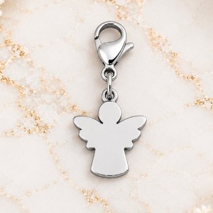 Zawieszka Stalowa Charms Aniołek z Twoim Grawerem