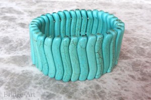 Bransoletka z Kamieni Howlit Turkusowy